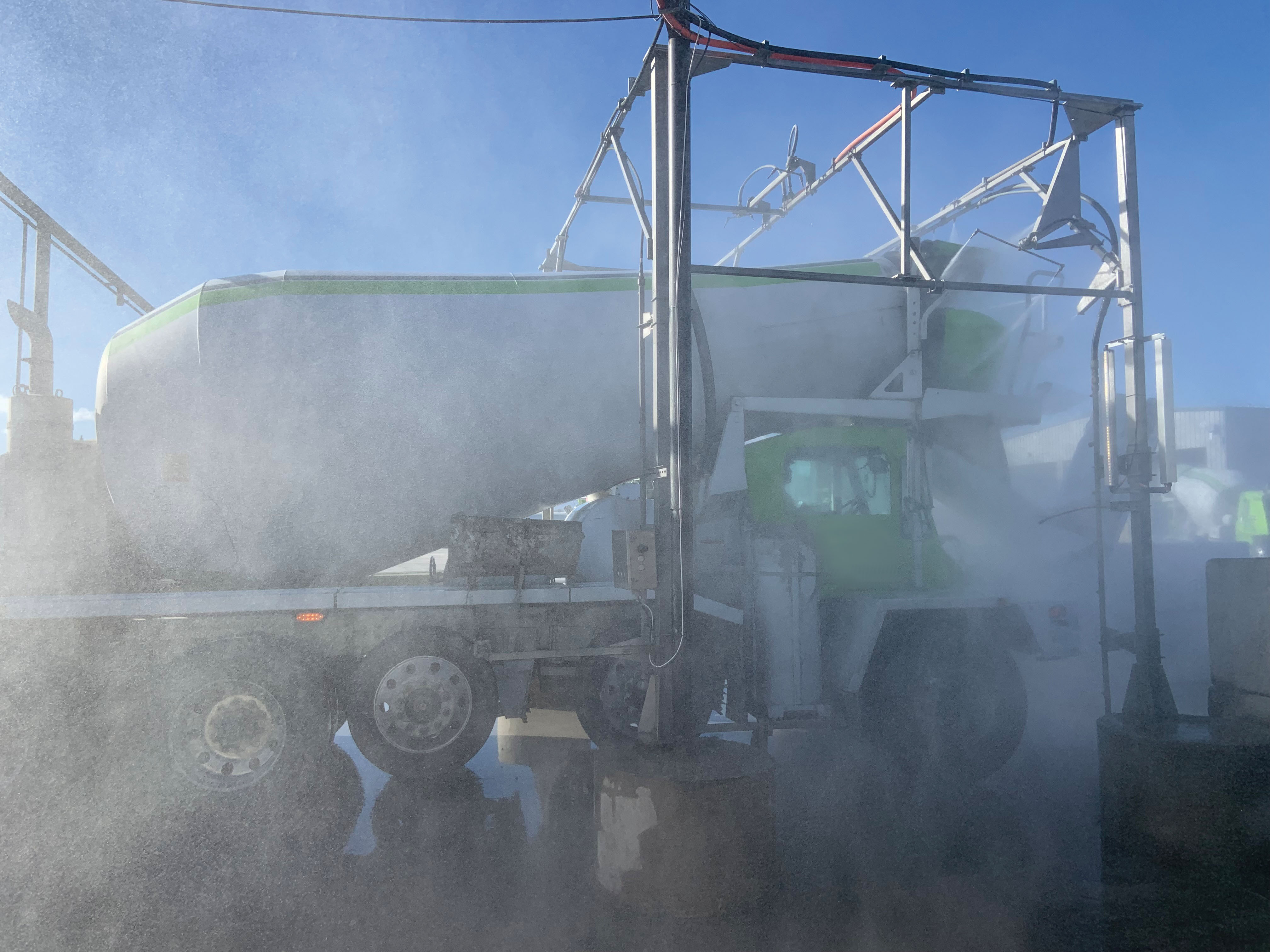 side view of truck in Truck Wash